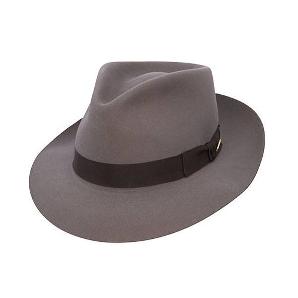 Caribou Fur Felt Fedora Hat Size 6 7/8 W2435