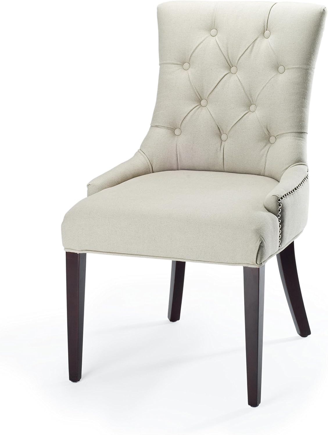 Putty Grey Button-Tufted Side Chair F99141