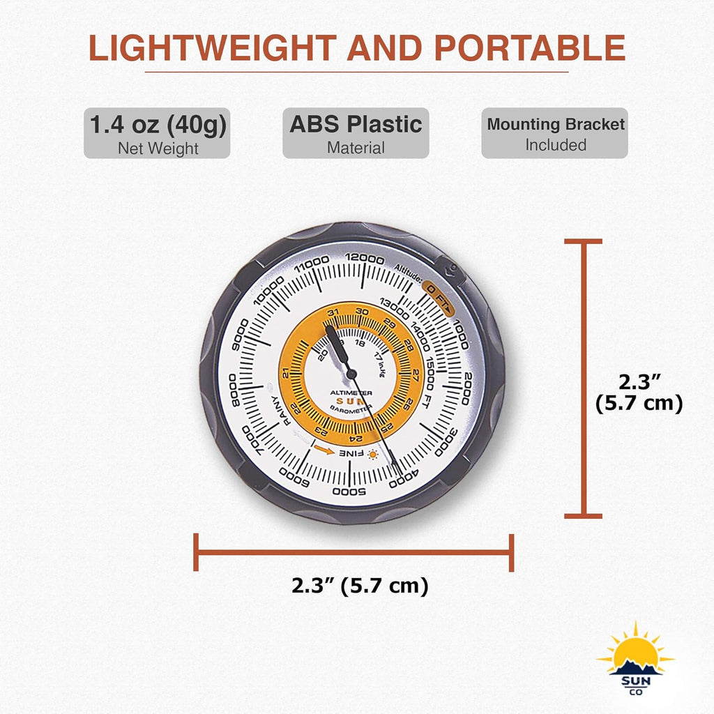 Detachable Windshield and Dashboard Altimeter and Barometer for Cars and Trucks I882