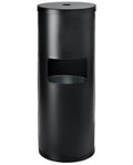 Black Floor Stand Gym Wipe Dispenser with Built-in Trash Can R356652