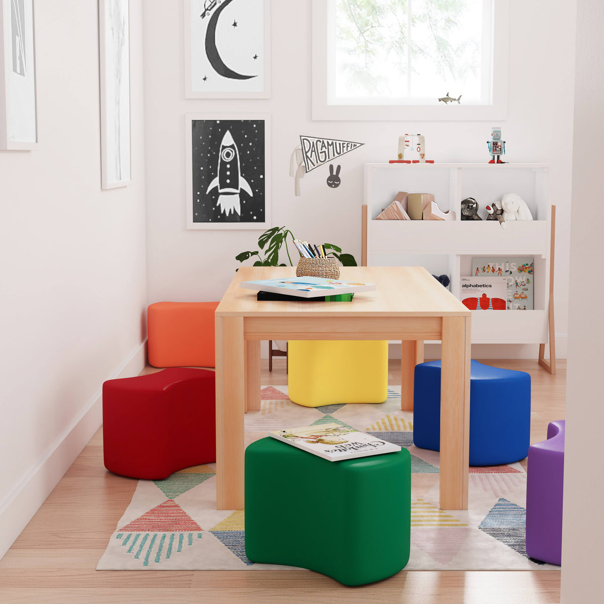 6-Piece Modular Stool Set V6075