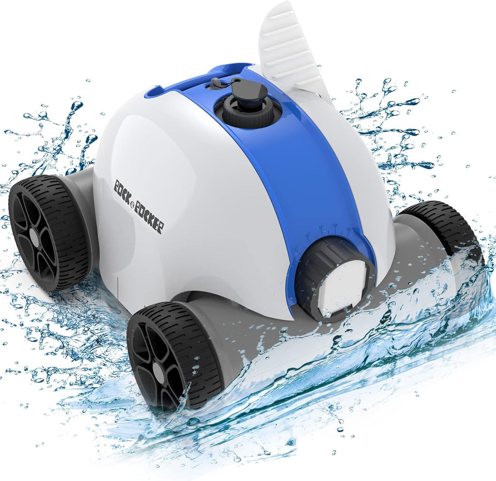 Cordless Robotic Pool Cleaner with Rechargeable Battery, IPX8 Waterproof, Blue I6235