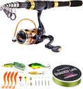 Carbon Fiber Telescopic Fishing Rod with Spinning Reel, Pack of 2 P55446
