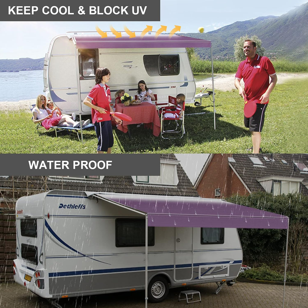 RV Awning Fabric Replacement Waterproof Vinyl Shade Screen 16' V780