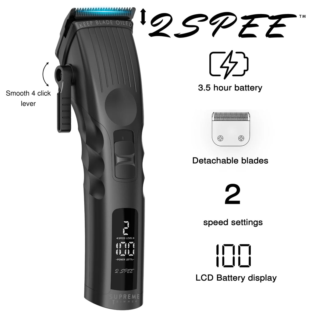 Black Cordless Hair Clipper with Removable Blades L170363