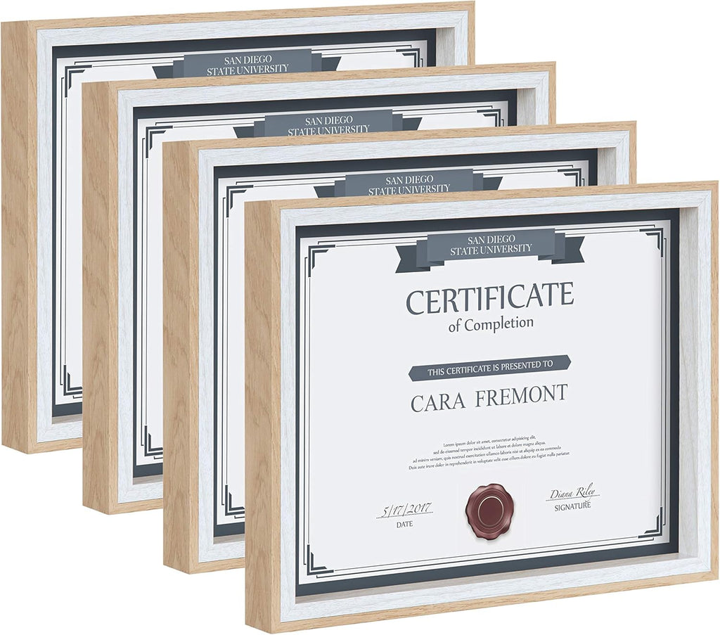 White and Natural Casual Frame Set, Set of 4 B8416