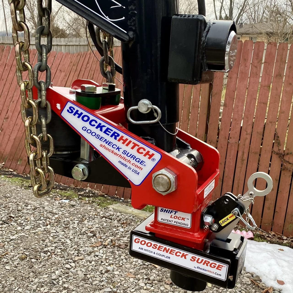 Gooseneck Air Hitch & Coupler, Square 4 Straight Pin 30K Coupler 9 Offset W5412