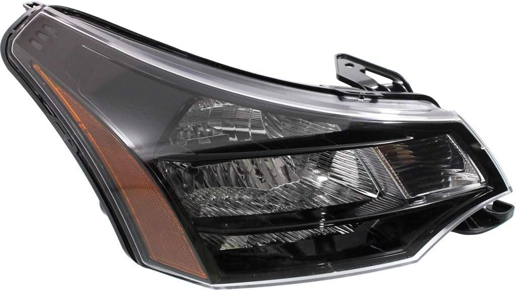 Passenger Side Black Bezel Headlight Assembly with Bulbs M465193
