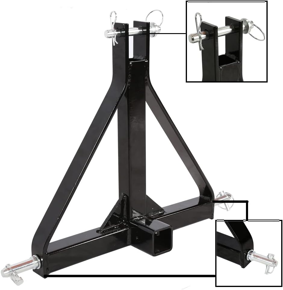 3 Point 2 Receiver Trailer Hitch Drawbar Adapter Pack of 2 P92351