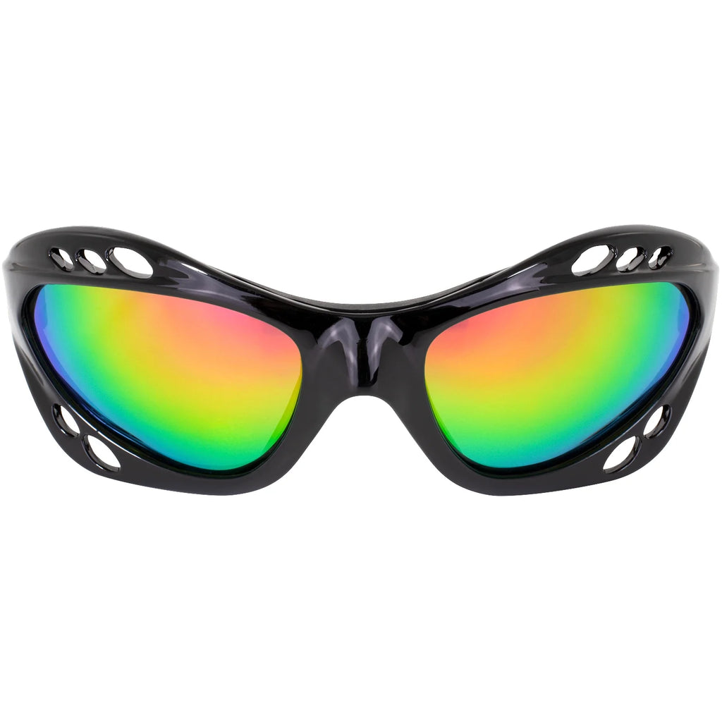 3 Pairs Padded Polarized Sunglasses w/Strap Silver Frame w/Smoke Lens & Black Frames w/Blue & Pink Mirror Lenses O987690