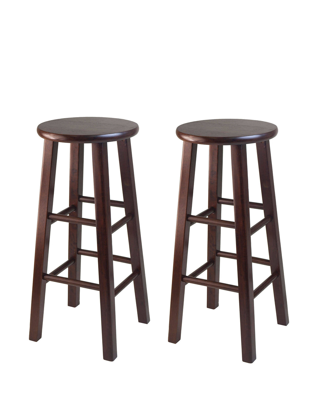 Antique Walnut 2pc Bar Stool Set I140