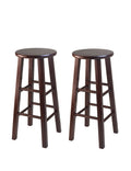 Antique Walnut 2pc Bar Stool Set I140