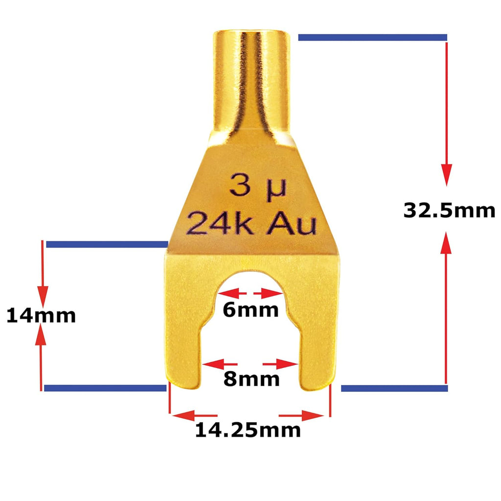 Canare 4S11 Star-Quad Speaker Cable Pair with Gold Spade Connectors Pack of 2 U103848
