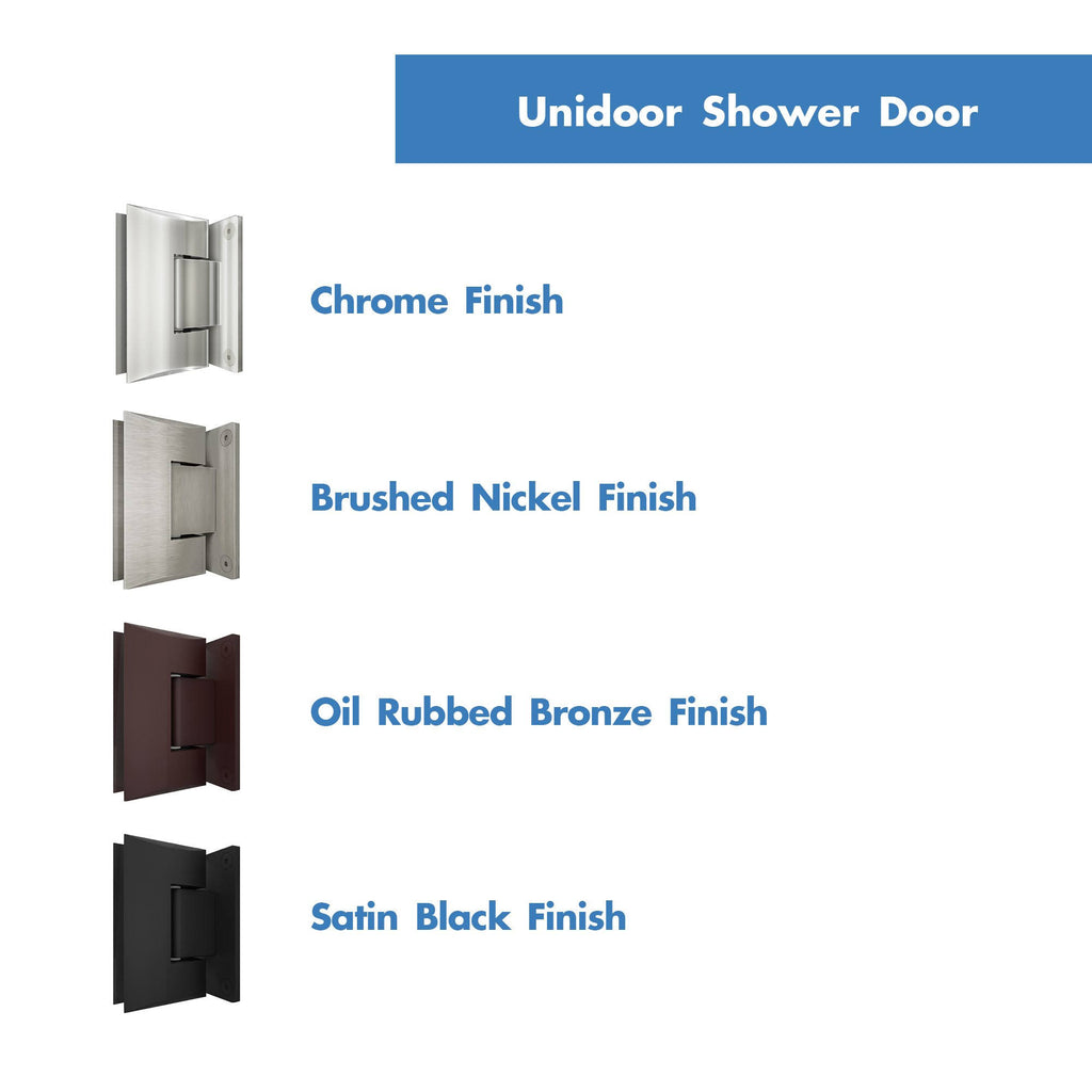 Brushed Nickel Hinged Shower Door Y153926