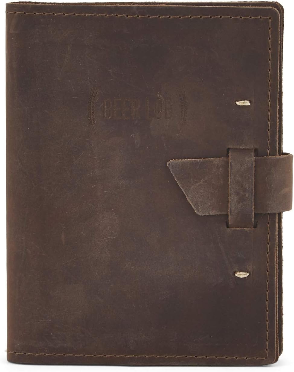 Saddle Top Grain Leather Beer Tasting Log Book Pack of 2 I913713