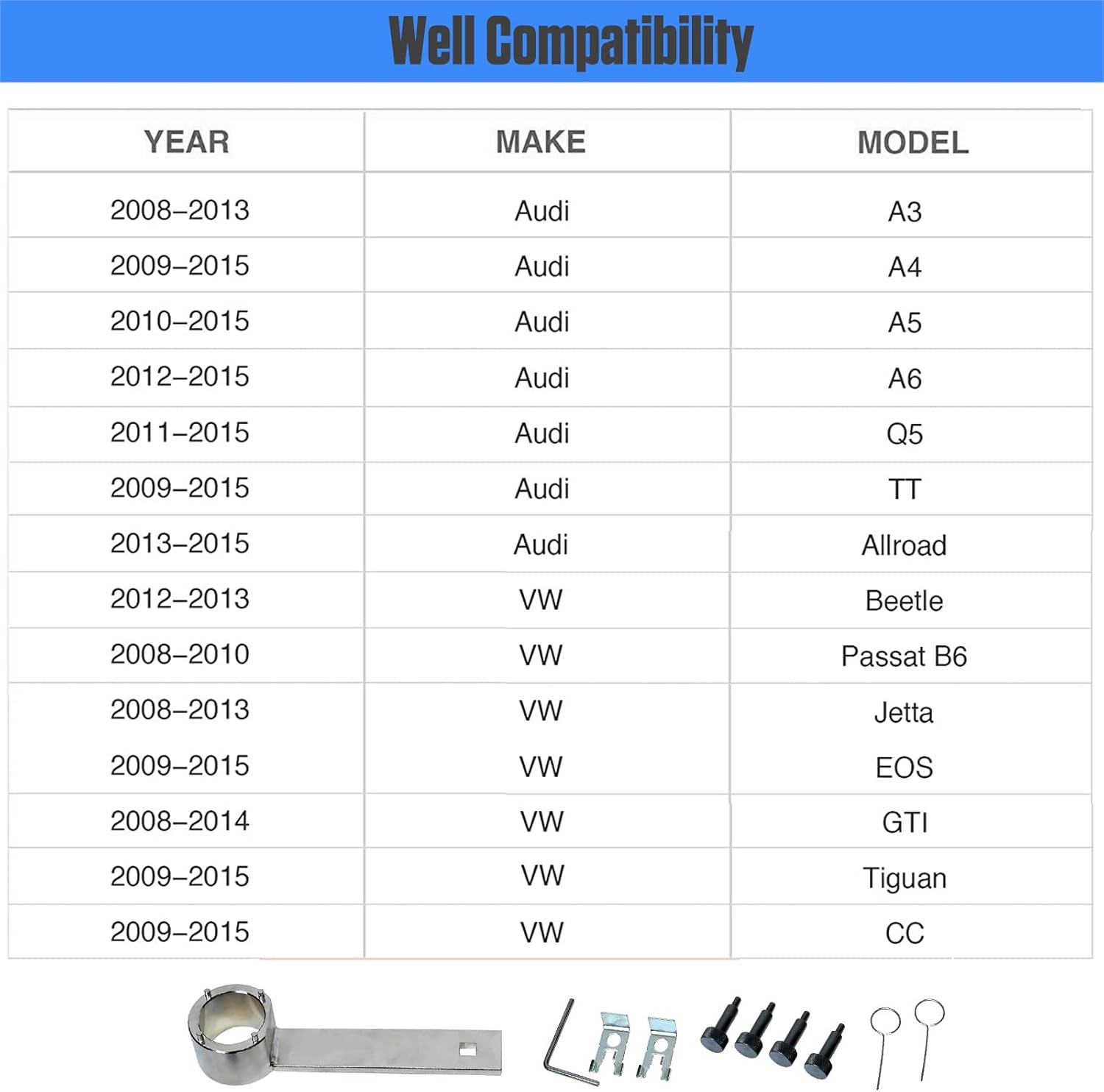 Engine Timing Tool Kit for Audi/VW/VAG EA888 Crankshaft Alignment Camshaft Locking Tool Kit Pack of 2 P703213