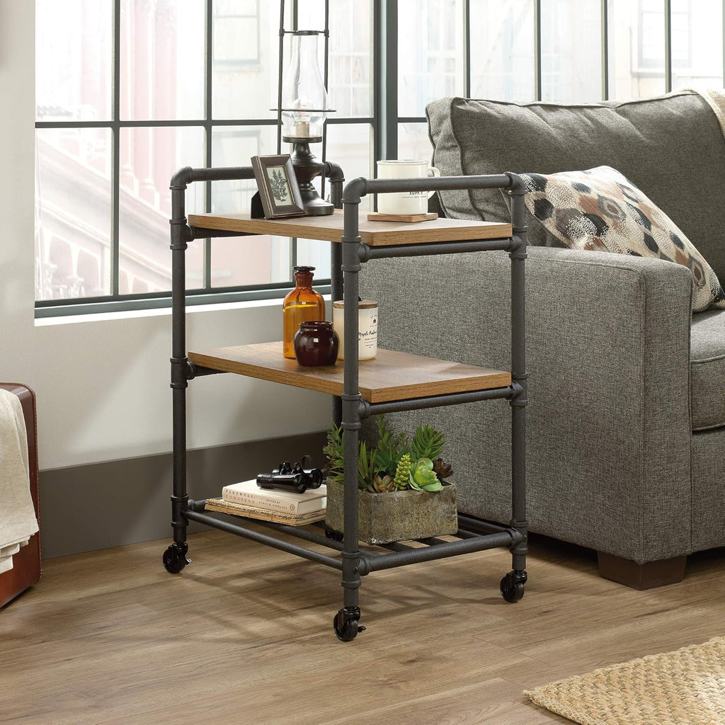 Multi-Purpose Cart, Checked Oak Finish L2639