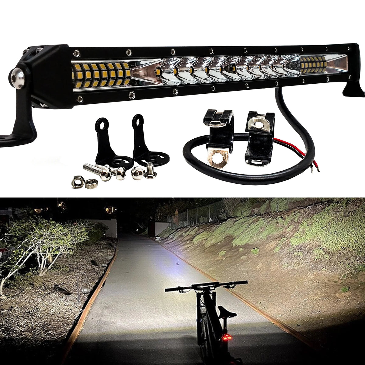 E-Bike LED Light Bar Headlight with Handlebar Clamp H285096