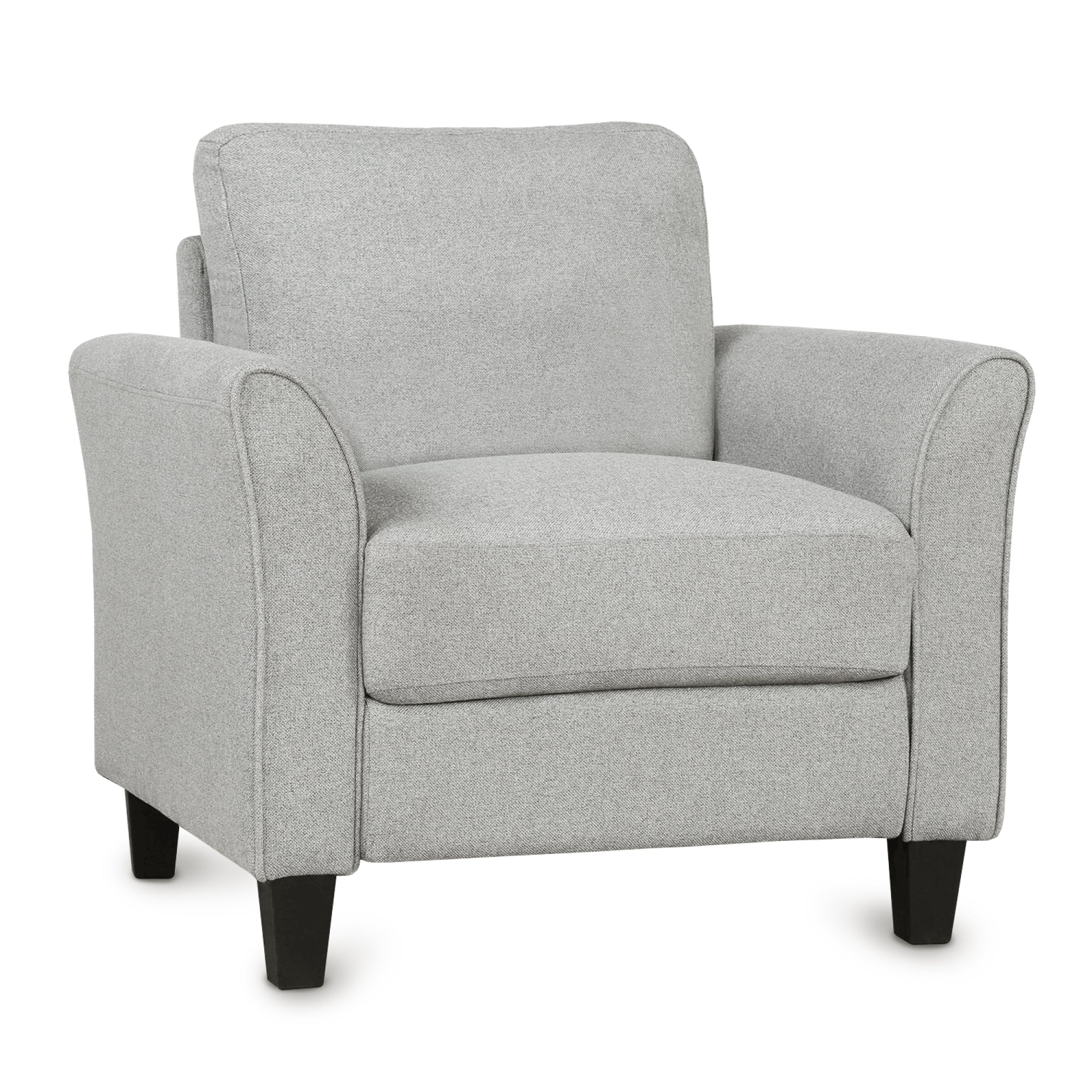 Light Gray Armrest Sofa Loveseat Chair 3-Seat Sofa P2958