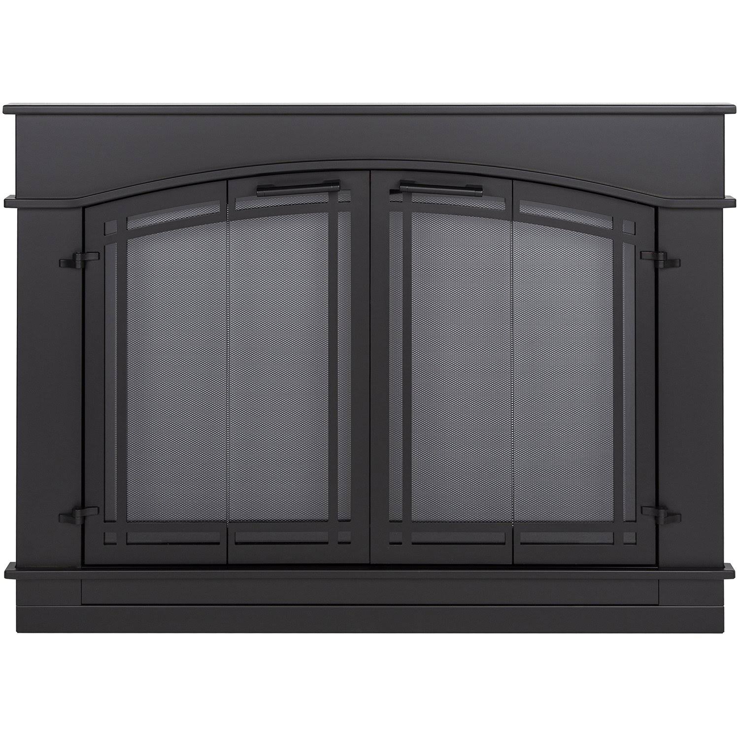 Black Fireplace Glass Door Y161