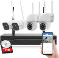 8 Channel 2X IP Cameras 2X PTZ Cameras 1TB HDD Wireless Outdoor Security Camera System P317