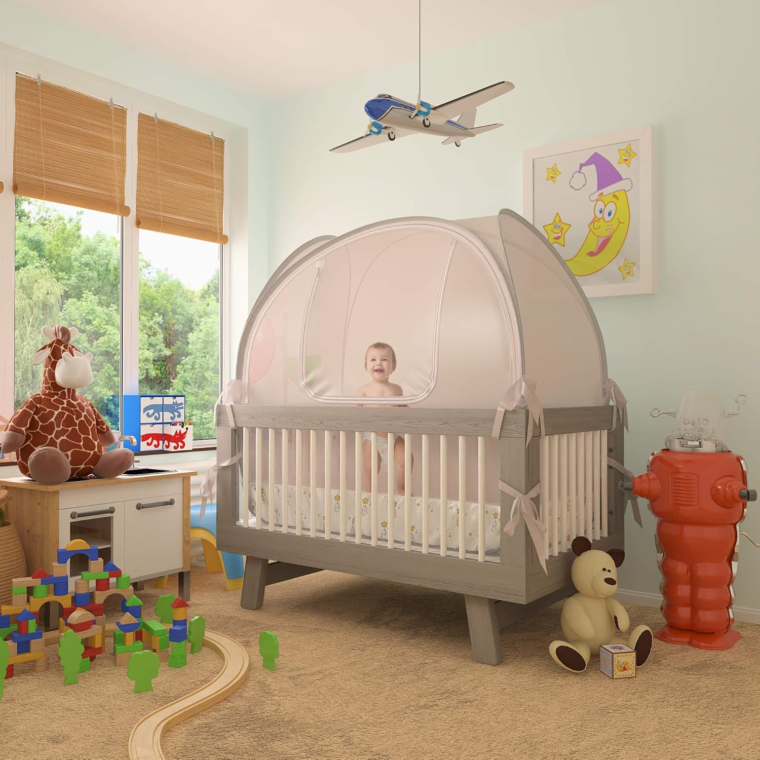 Pack of 2 Popup Crib Net Tent D3093