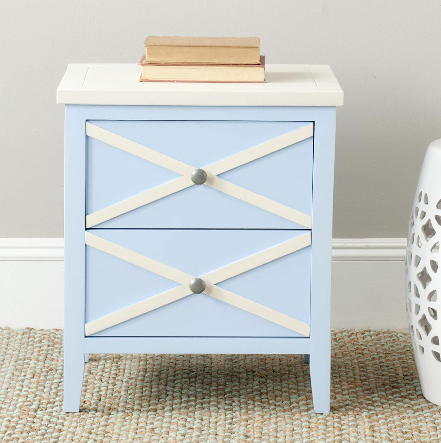 Lime Green 2-Drawer Side Table F7972