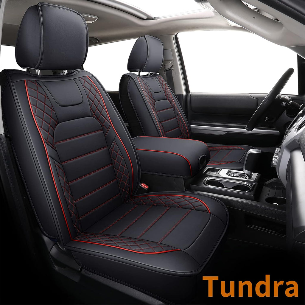Black Faux Leather Full Set Seat Covers with Center Console Cover N19858