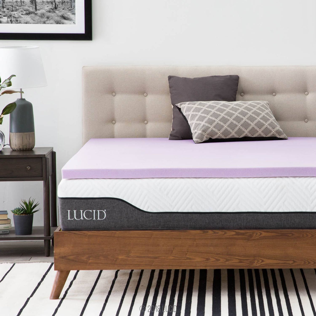 Full Lavender Infused Memory Foam Mattress Topper P2446