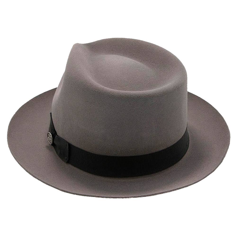 Caribou Fur Felt Fedora Hat Size 6 7/8 W2435