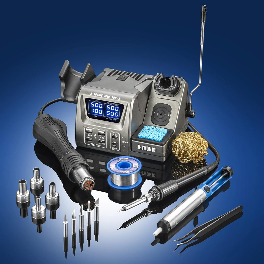 775 Watt Hot Air Rework & Soldering Iron Station with Digital Temp Controls Q49053