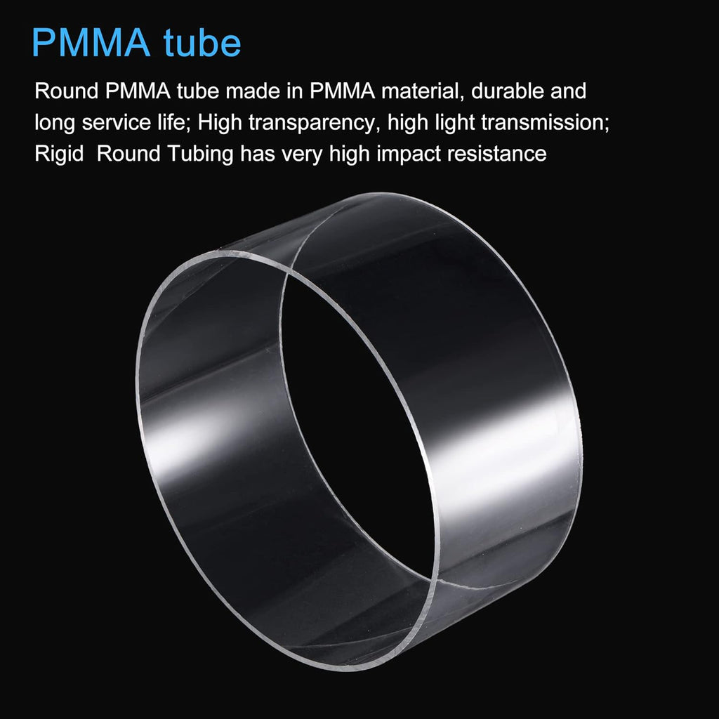 Clear Acrylic Round Tube Pack of 2 W5658