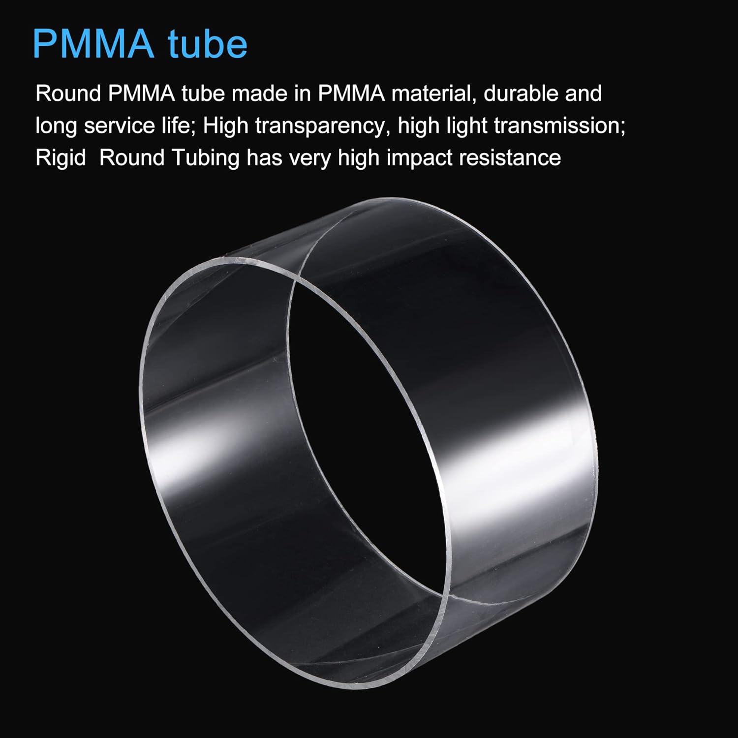 Clear Acrylic Round Tube Pack of 2 W5658
