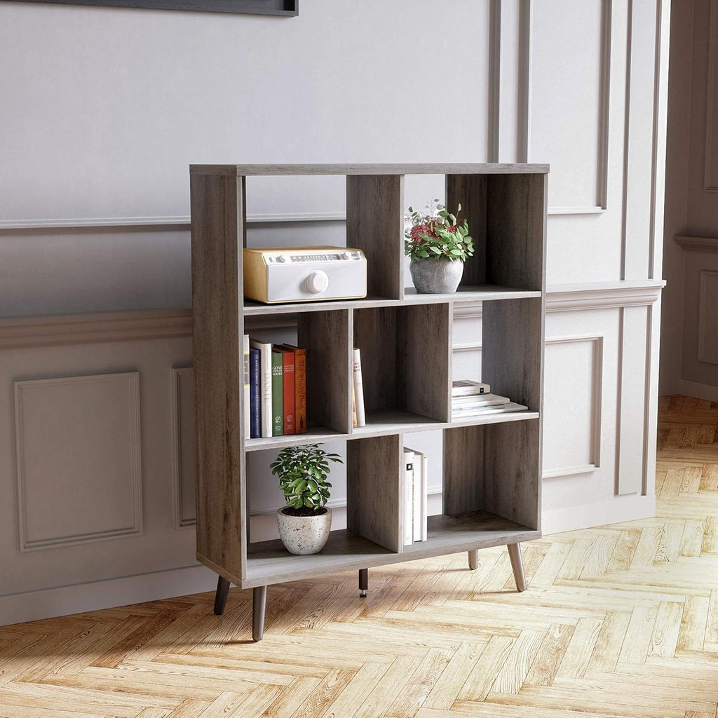 Light Gray 7 Cube Bookshelf P37640