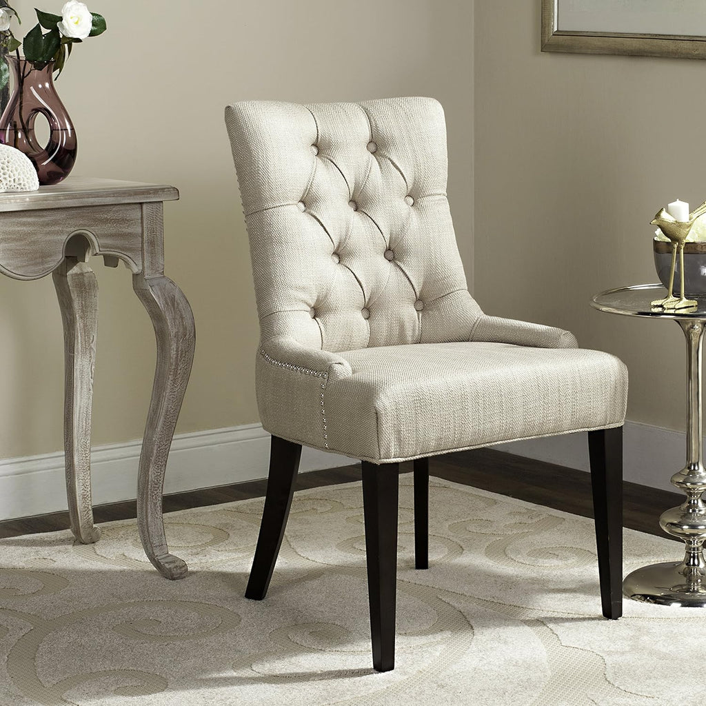 Putty Grey Button-Tufted Side Chair F99141