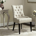 Putty Grey Button-Tufted Side Chair F99141
