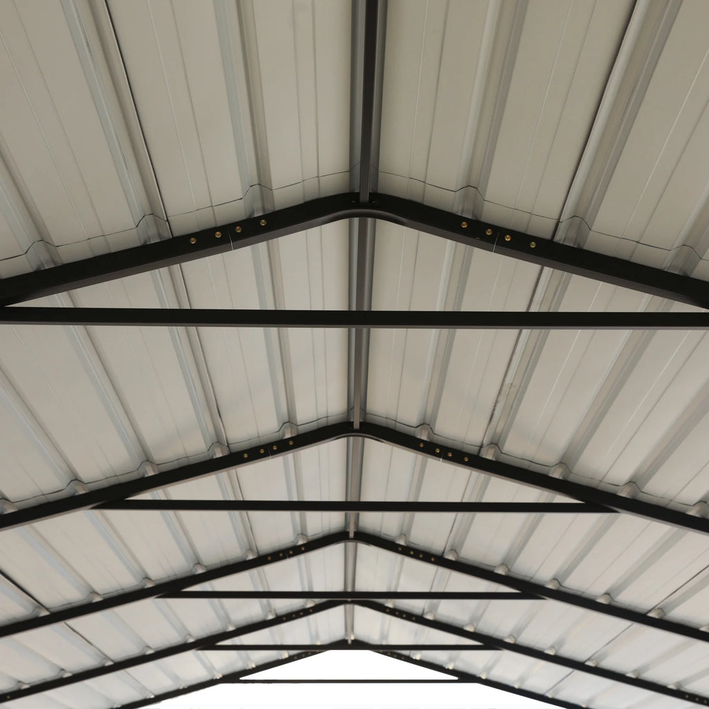 20 x 20 ft Metal Carport with Galvanized Steel Roof T12921