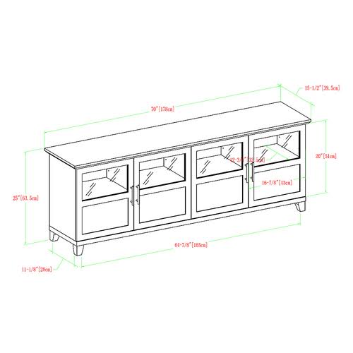 Dark Walnut TV Cabinet L32554