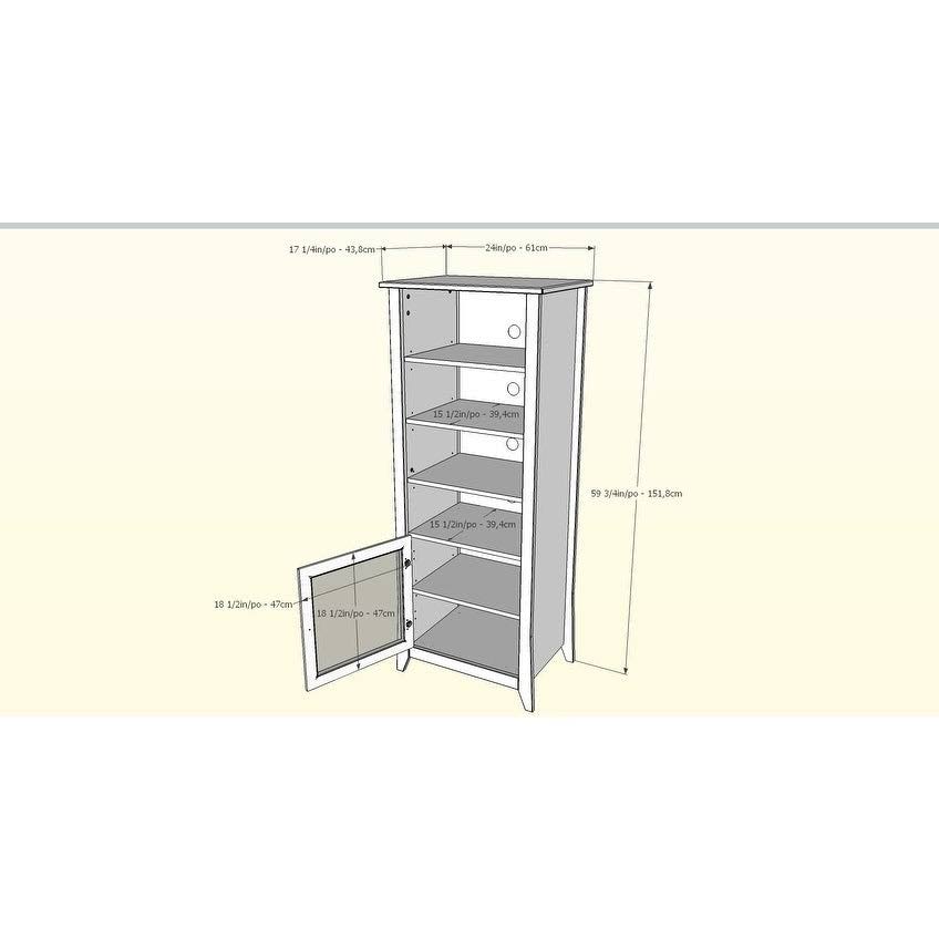Tuxedo Black Curio Cabinet O90726