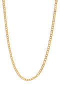 14k Yellow Gold Plated Cuban Link Chain Necklace, 24 inches Q883088