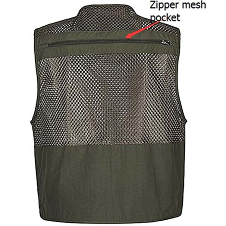 Blue Mesh 16 Pockets Quick Dry Fishing Vest H4762