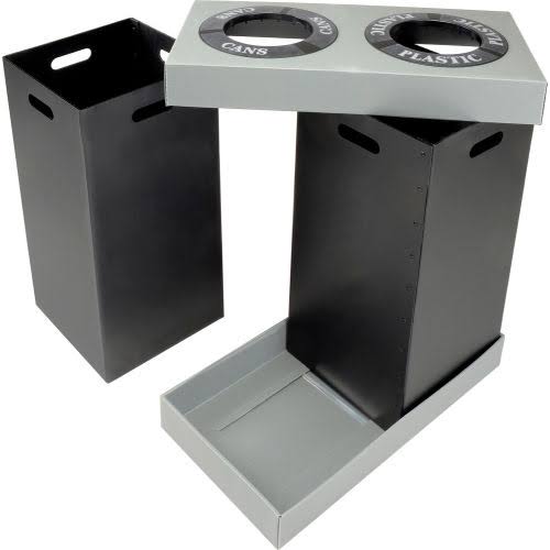 Recycling Center Trash Can, 65.3 gal, Polyethylene R865139