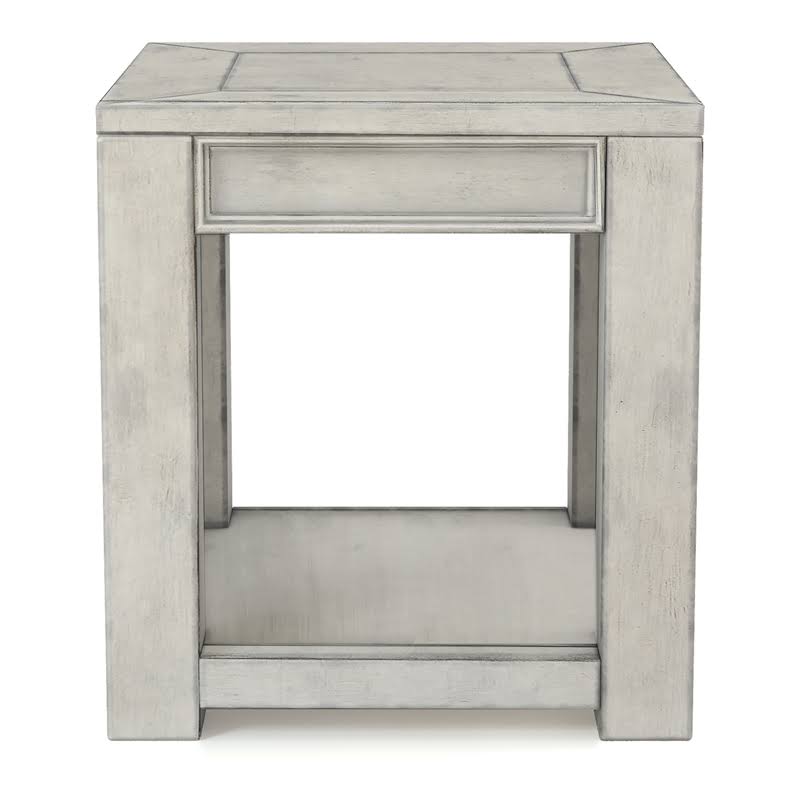 Antique White Farmhouse Wood End Table X9929