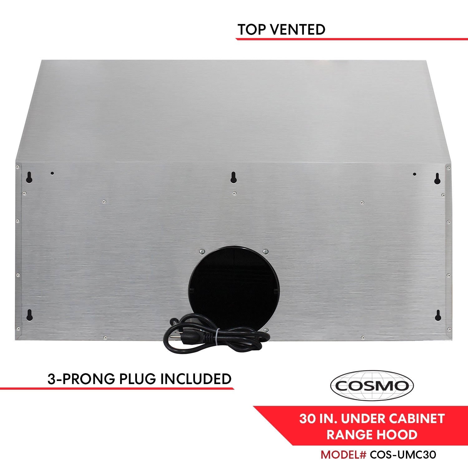30-Inch 760 CFM Ducted Under Cabinet Stainless Steel Range Hood Q3430