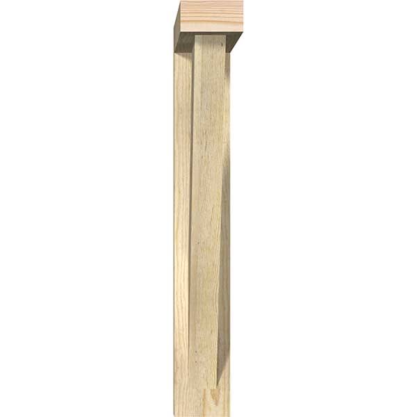 Traditional Block Rough Sawn Bracket with Offset Brace, Douglas Fir S2658