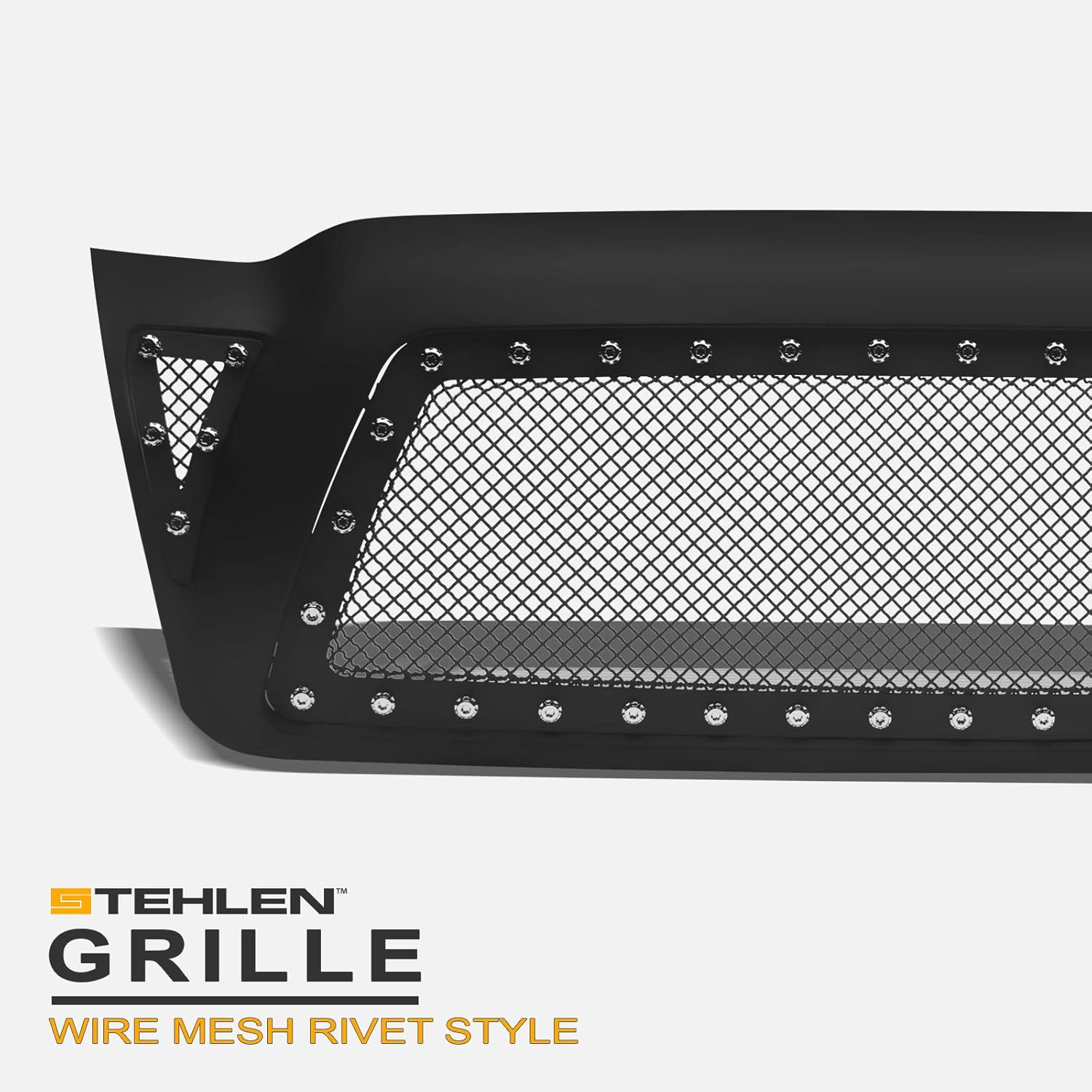 Matte Black Steel Mesh Hood Bumper Grille H244