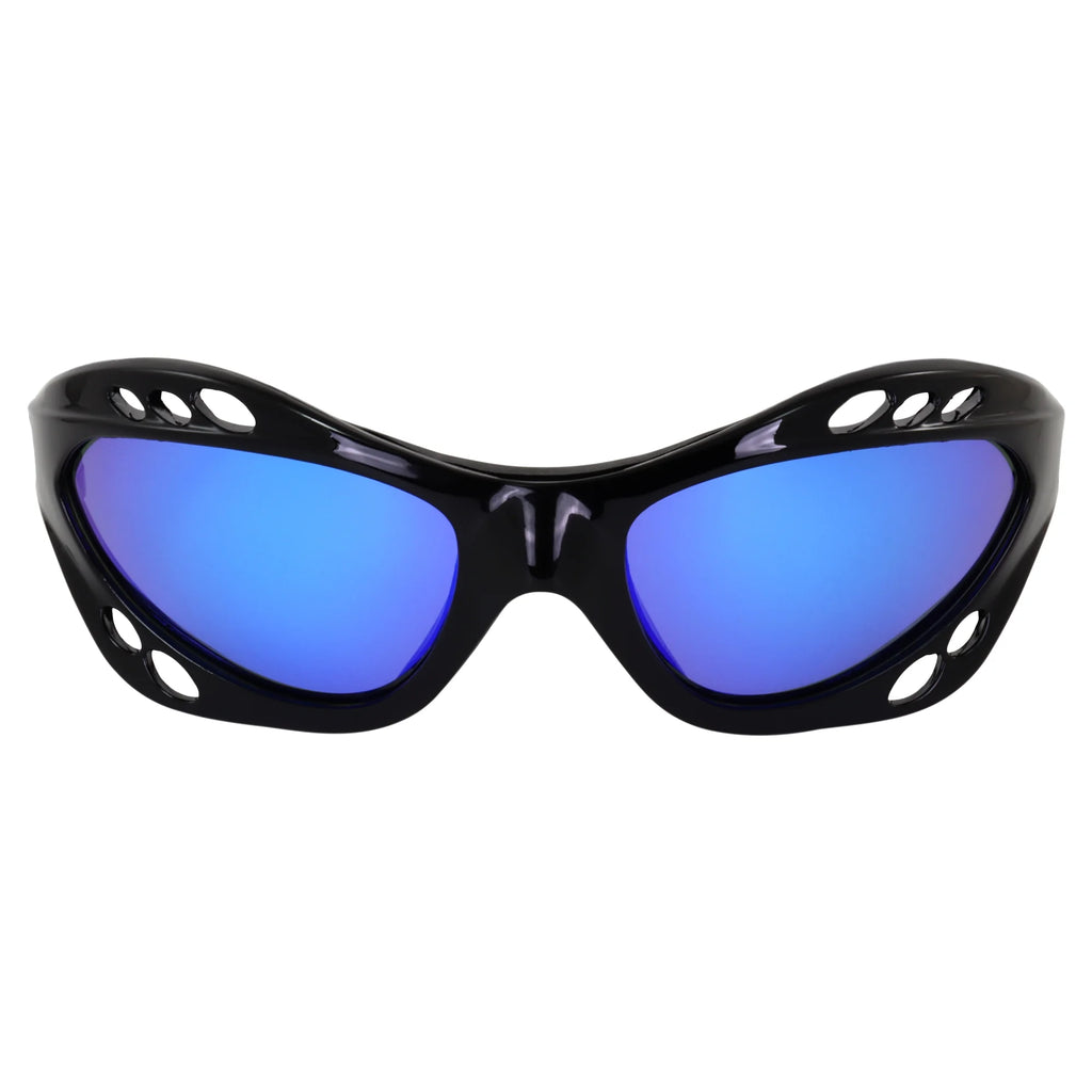 3 Pairs Padded Polarized Sunglasses w/Strap Silver Frame w/Smoke Lens & Black Frames w/Blue & Pink Mirror Lenses O987690
