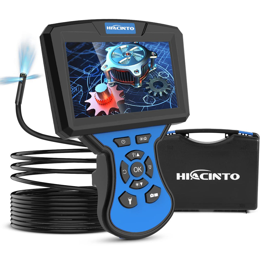 Triple Lens Endoscope Camera with 5 Inch IPS Screen and 16.5ft Semi-Rigid Cable N70286