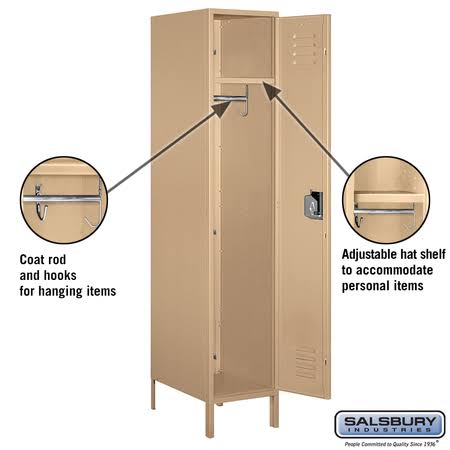 18x22 Wide Single Tier Metal Locker S2392