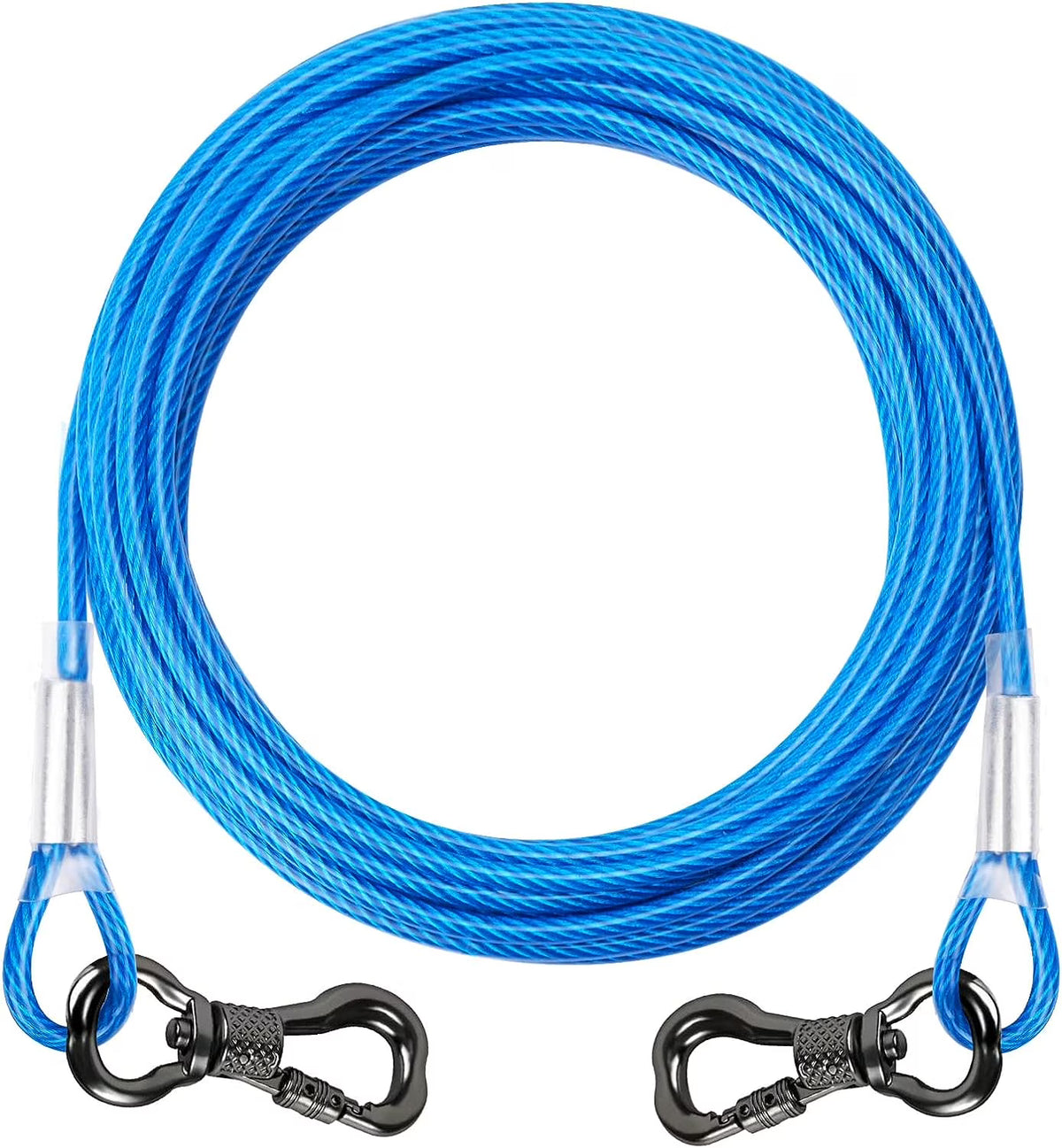 Blue 40ft Dog Tie-Out Cable with Swivel Hook F73896